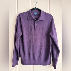 J.Crew Deep Purple merino wool sweater SzM